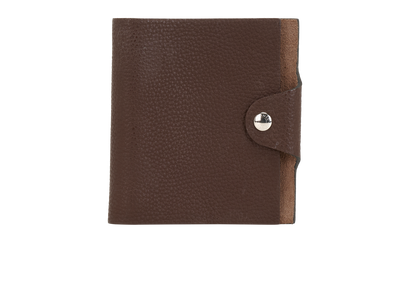 Hermes Ulysse Mini Notebook Cover, &pound;130, Accessories, Brown, Leather, Front view